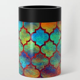 Moroccan pattern colorful mermaid scale tiles Can Cooler