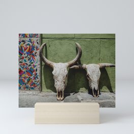 Mexican cow skulls Mini Art Print