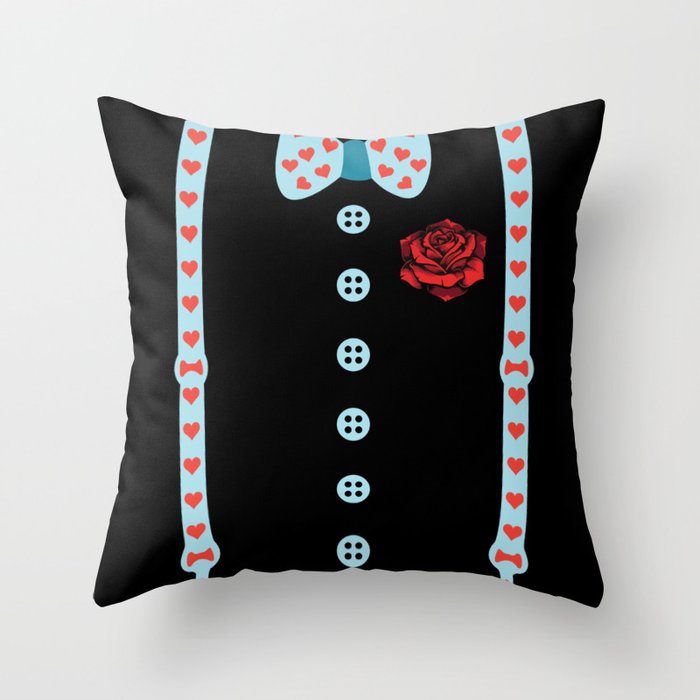 Valentines Costume Bow Hearts Day Valentines Day Throw Pillow