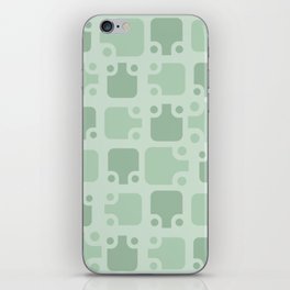 Mid Century Modern Abstract Pattern Sage Green 3 iPhone Skin