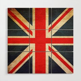 Vintage Union Jack British Flag Wood Wall Art