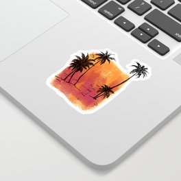 Sunset beach Sticker