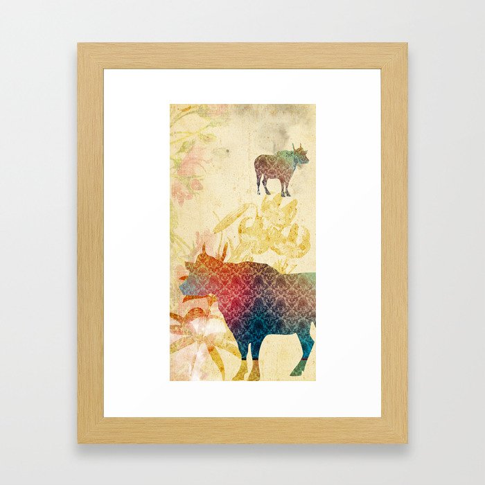 Chinese Lunar New Year and 12 animals ❤ The OX 牛 Framed Art Print