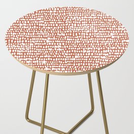 Spotted Preppy Dots Abstract in Terracotta Side Table