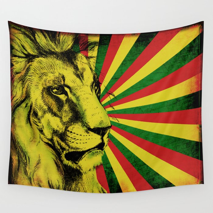 Rasta cheap lion tapestry