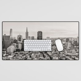San Francisco Black and White Desk Mat