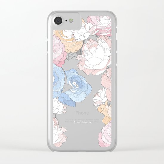 PEONIES Clear iPhone Case