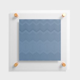 Simple Solid Aztec Boho Pattern Blue Floating Acrylic Print