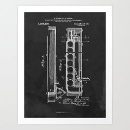 Billiard Ball Rack Patent Art Print