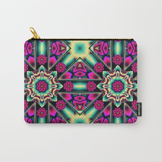 Starry kaleidpscope with fantasy flowers Carry-All Pouch