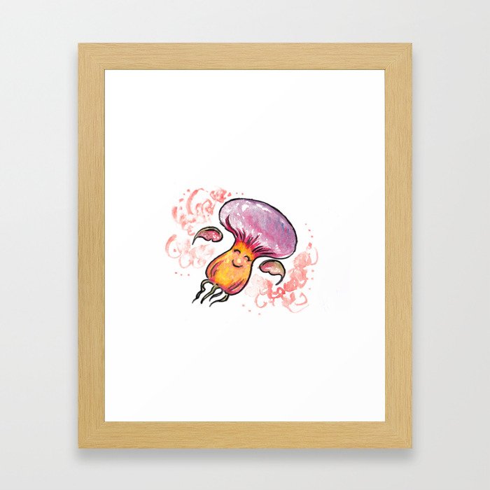 Mushroom Fam Little Flier Framed Art Print