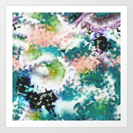 Grunge tie dye graffiti abstract art batik pattern. Colorful beach wear mixed collage paint wash Art Print | Paint, Beachwear, Graphicdesign, Boho, Art, Dyed, Kid, Summer, Batik, Funky 