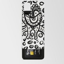 Bubble Graffiti Creature Black and White Art Android Card Case