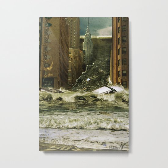 Water vs City Metal Print