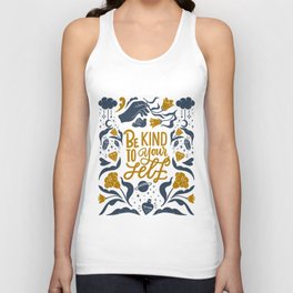 'Be Kind To Yourself' Typography Quote Unisex Tank Top