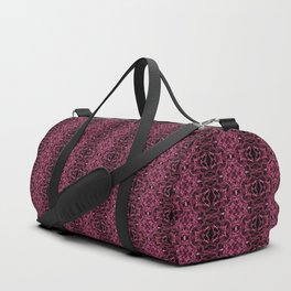 Liquid Light Series 27 ~ Red Abstract Fractal Pattern Duffle Bag