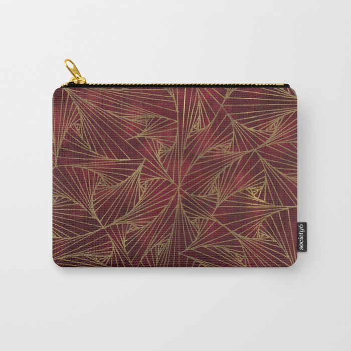 Tangles Red and Gold Carry-All Pouch