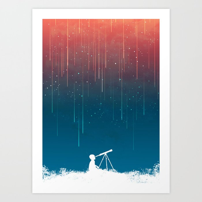Meteor Rain (light version) Art Print
