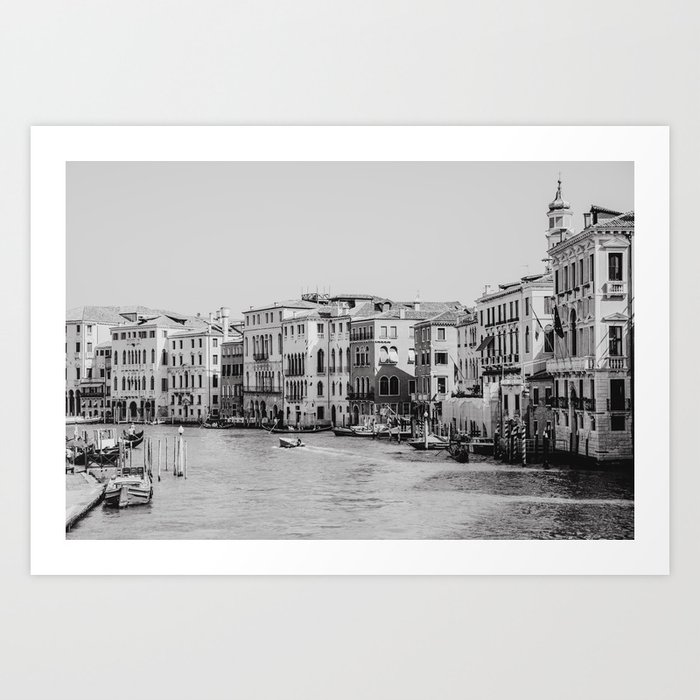 Venice Italy | black and white photograph | Travel photography Art Print