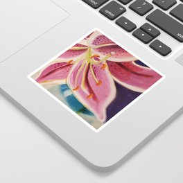 pink lily Sticker