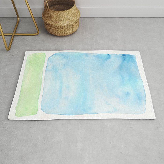  Watercolor Painting Abstract Art Valourine  141012 Abstract 4 Rug