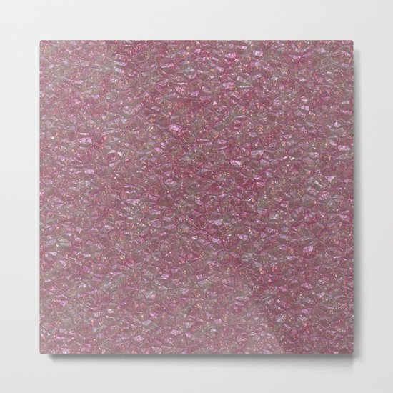 Crystal Pink Metal Print