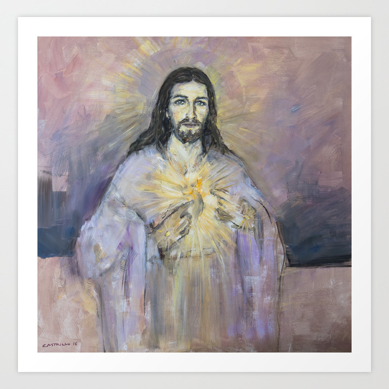 Sacred Heart Of Jesus Art Print By Castrillo Society6