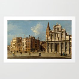 Canaletto - Campo Santa Maria Zobenigo, Venice Art Print | Painting, Italy, Venice, Oil, Camposantamaria, Vintage 