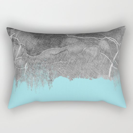Crayon Marble and Sea Rectangular Pillow