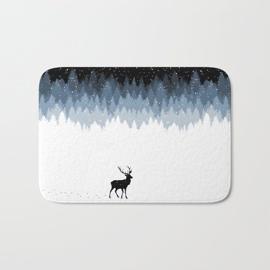 Winter Night Bath Mat