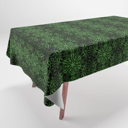Liquid Light Series 11 ~ Green Abstract Fractal Pattern Tablecloth