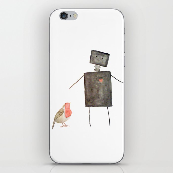 Robot and Bird iPhone Skin