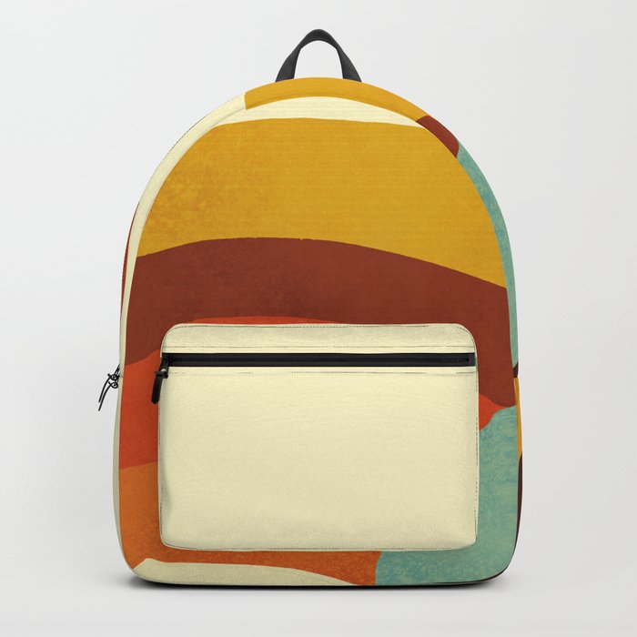 Retro Landscape Abstract Backpack