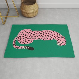The Stare: Pink Cheetah Edition Area & Throw Rug