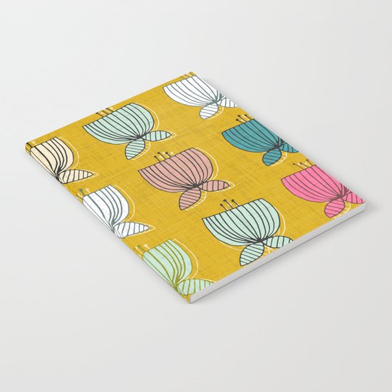 flower cups yellow Notebook