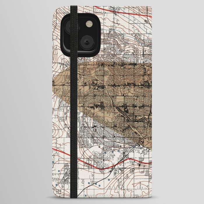 USA, Omaha - City Map iPhone Wallet Case