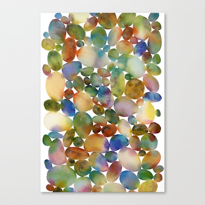 Abstract Iridescent Pebbles Canvas Print