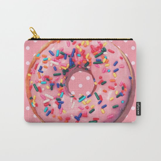 Pink Donut Carry-All Pouch