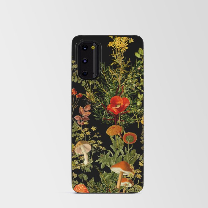 Dark Forest Botanical Florals Mushrooms Android Card Case