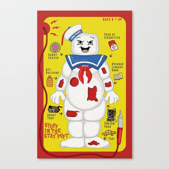 Stuff in the Stay Puft Canvas Print