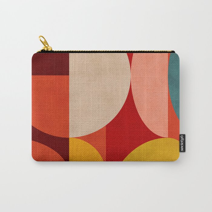 shapes of red mid century art Carry-All Pouch
