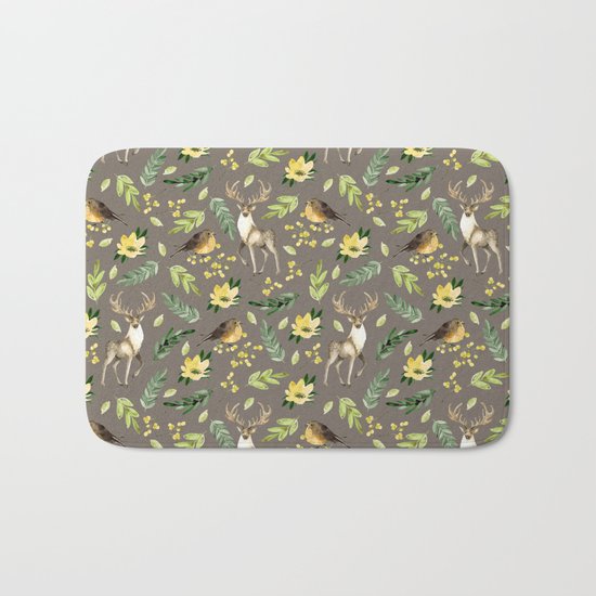 Deer and birds Bath Mat