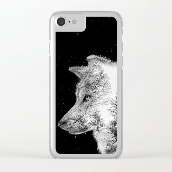 Winter Wolf Clear iPhone Case