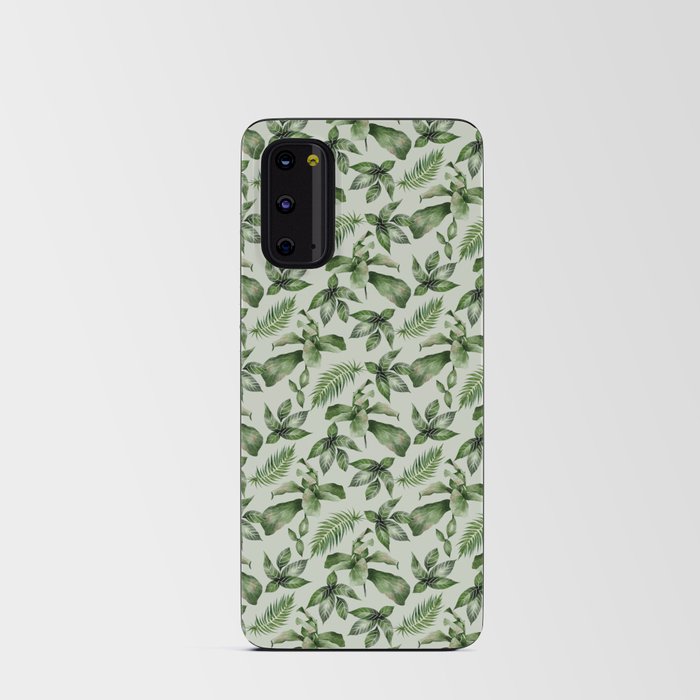 Tropical Rain Forest Leaves Pattern Android Card Case