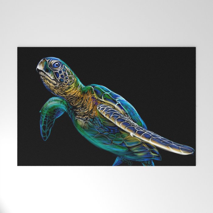 【今日の超目玉】 colored artistic realistic turtle Sea drawing by Print Art 絵画