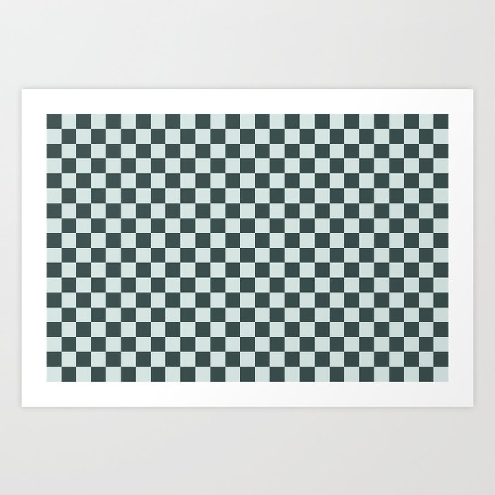 Checkerboard Pattern Inspired By Night Watch PPG1145-7 & Cave Pearl PPG1145-3 Art Print