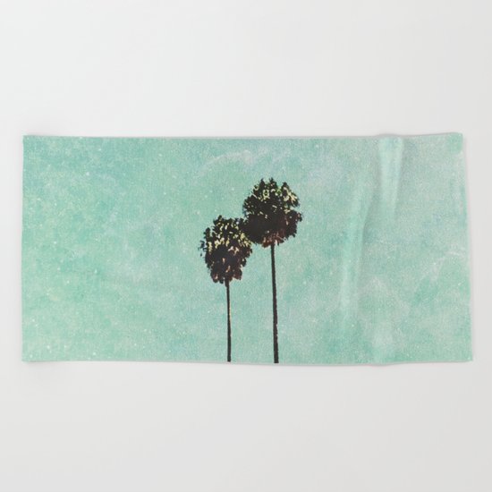 Brisbane Palm Trees Beach Towel