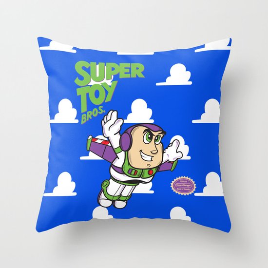 Super Toy Bros. Throw Pillow