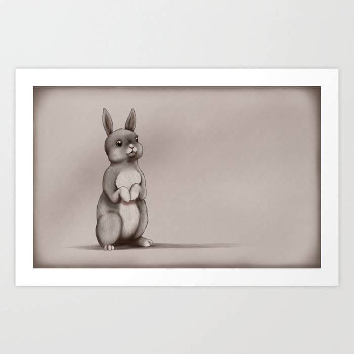 Cute rabbit Art Print