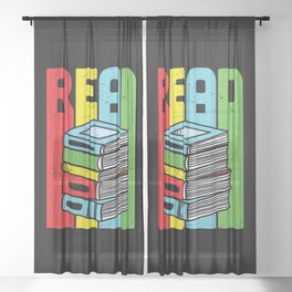 Read Books Sheer Curtain